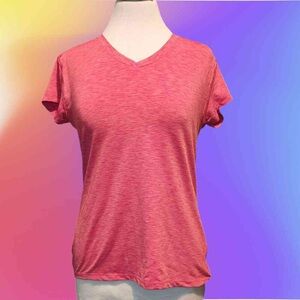 Vibrant Pink V-Neck Women's Tee